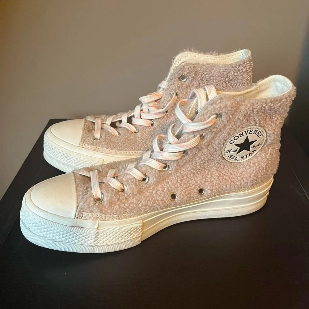 Converse Chuck “Cozy” Women's Neutral High-Top Sneakers - Picture 2 of 3